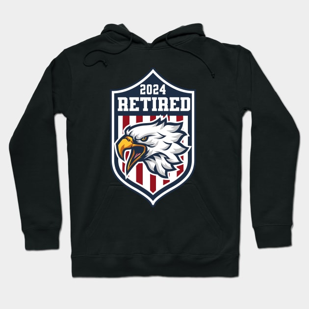 2024 Retired Hoodie by DesignVerseAlchemy